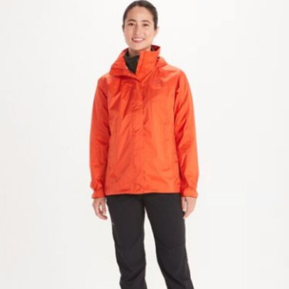 MARMOT jacket burgundy red precip eco packable coat M - Picture 16 of 17